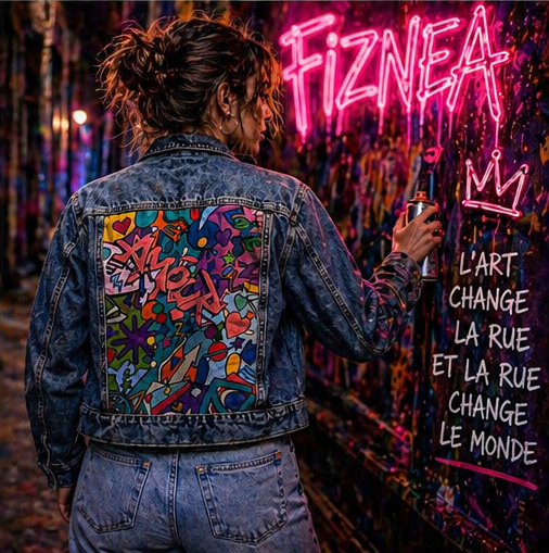 Emilie ZYK artiste textile Grenoble — vêtements peints à la main FIZNEA